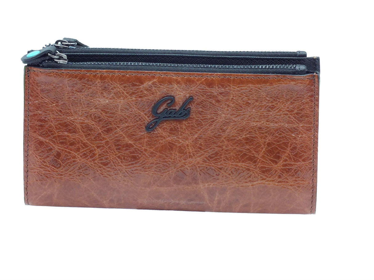 Gabs Gabs G008840ND Naplak Black Bruciato Portafogli per Donna in pelle con lampo Black Bruciato