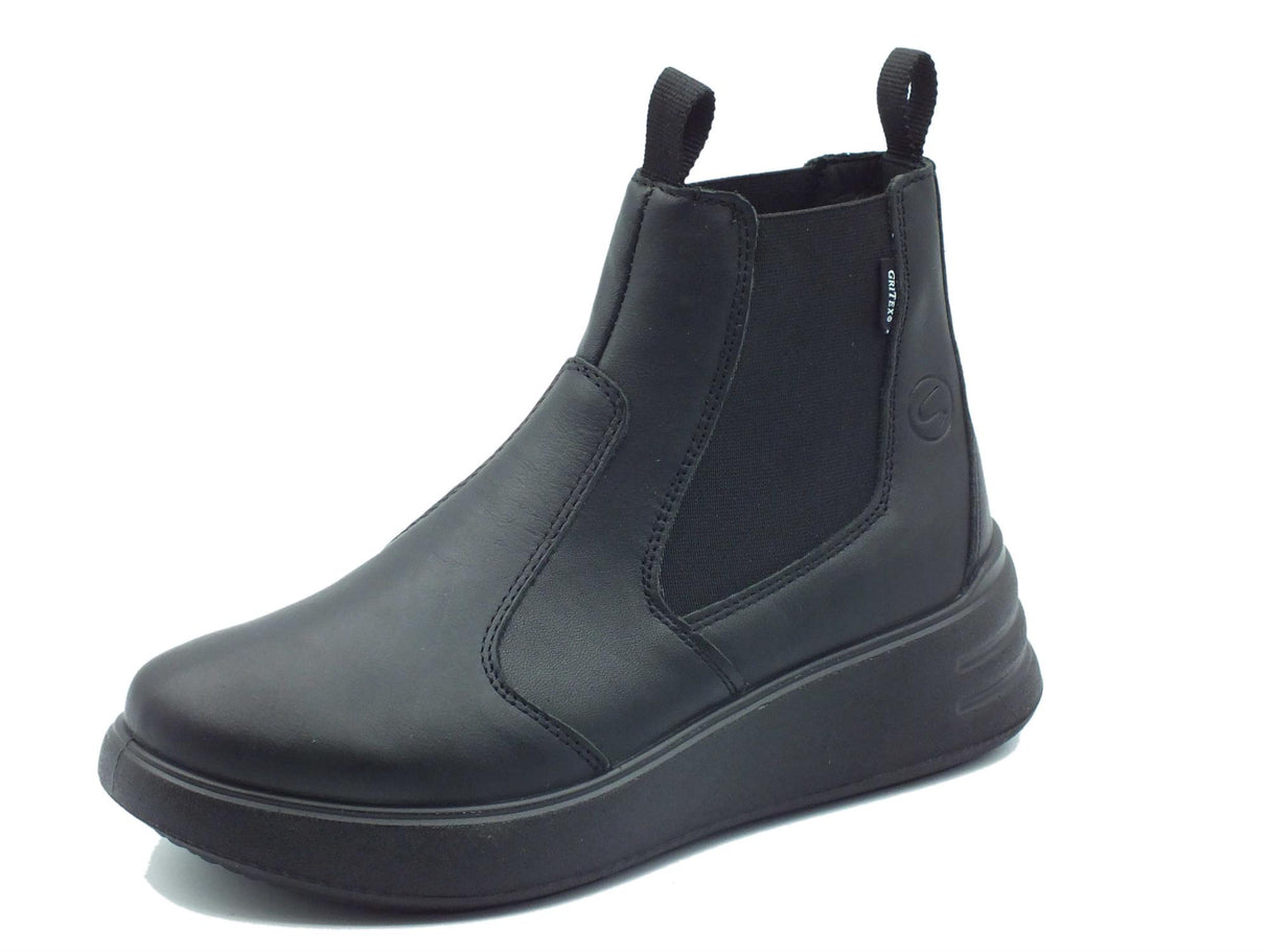 Grisport Grisport 6808T1G Nero Touch Scarponcini Beatles per Donna in pelle fondo antistatico Nero Touch