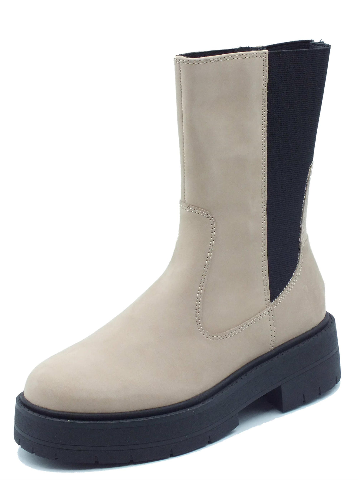Geox Geox D36VDK Spherica Sand Scarpncini per Donna in pelle beige sabbia con elastici e lampo Sand