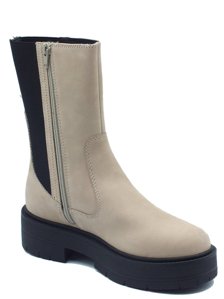 Geox Geox D36VDK Spherica Sand Scarpncini per Donna in pelle beige sabbia con elastici e lampo Sand