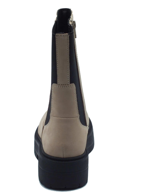 Geox Geox D36VDK Spherica Sand Scarpncini per Donna in pelle beige sabbia con elastici e lampo Sand