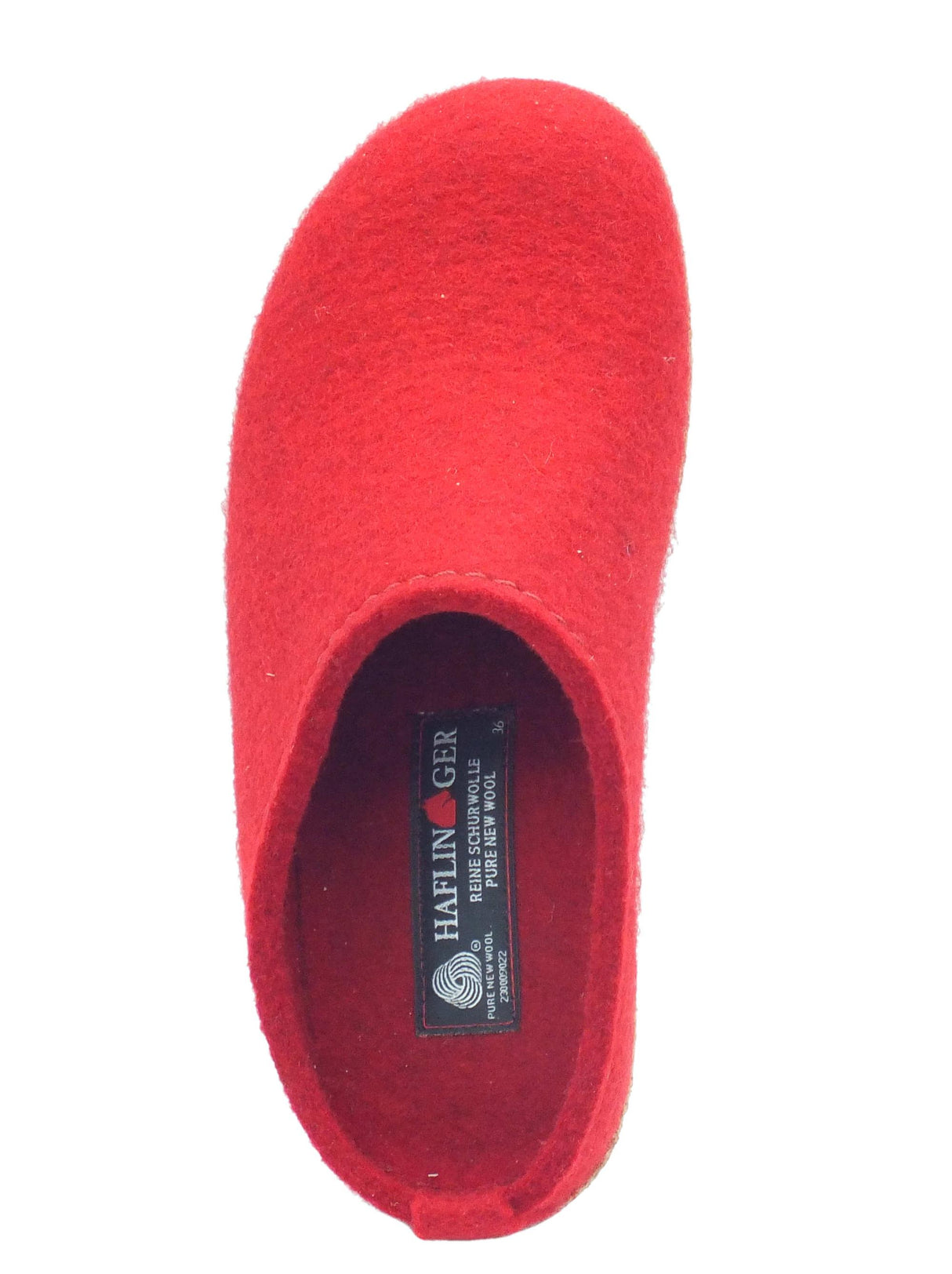Haflinger Haflinger Juliette 762018 Paprika Pantofole Sabot per Donna in lana rossa zeppa media Paprika