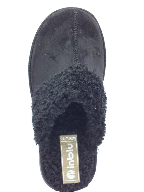 InBlu InBlu EK000010 Nero Pantofole per Donna in tessuto con ecopellicciotto Nero