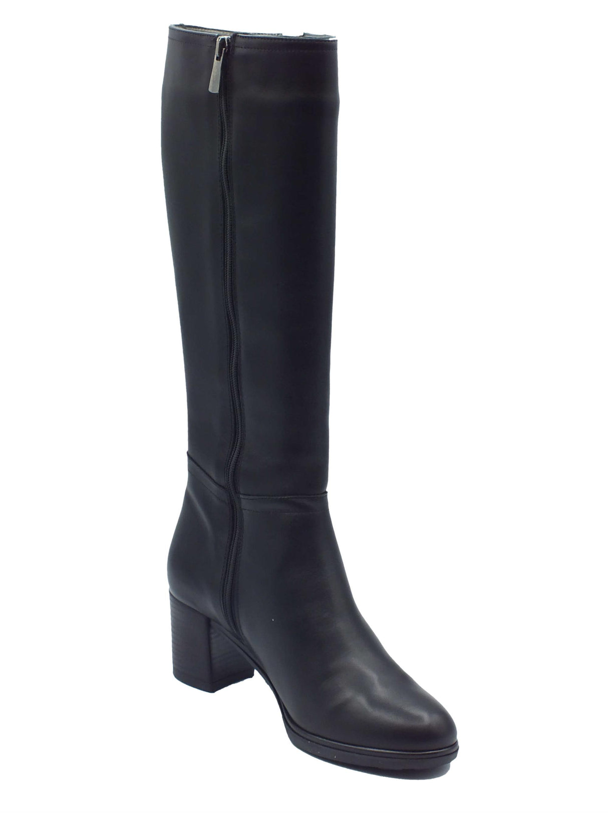 Igi&Co Igi&Co 4695300 Vitello Nero Stivali con tacco per Donna in pelle ed elastico Nero