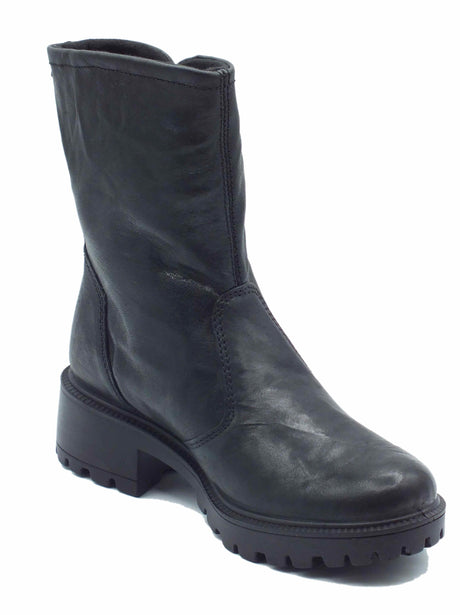 Igi&Co Igi&Co 4663300 Capra Parke Nero Tronchetti con tacco basso per Donna in pelle Nero