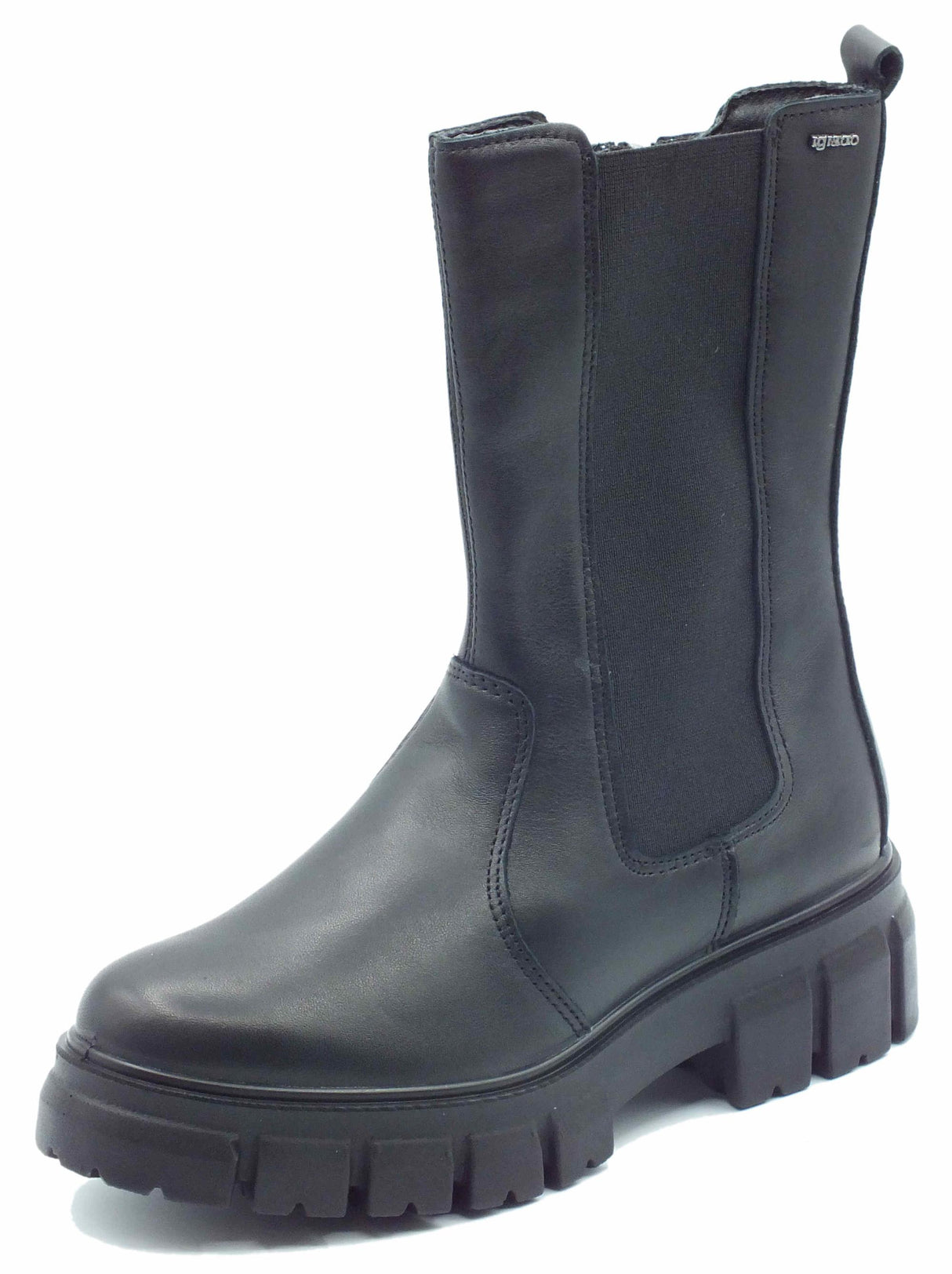 Igi&Co Igi&Co 4664600 Nappa Soft Nero Tronchetti con tacco basso per Donna in pelle Nero