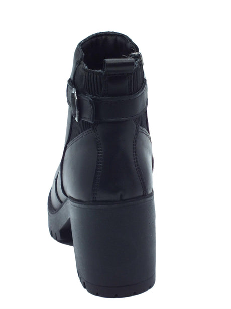 Igi&Co Igi&Co 466550 Nappa Soft Nero Tronchetti con tacco alto per Donna in pelle con lampo Nero