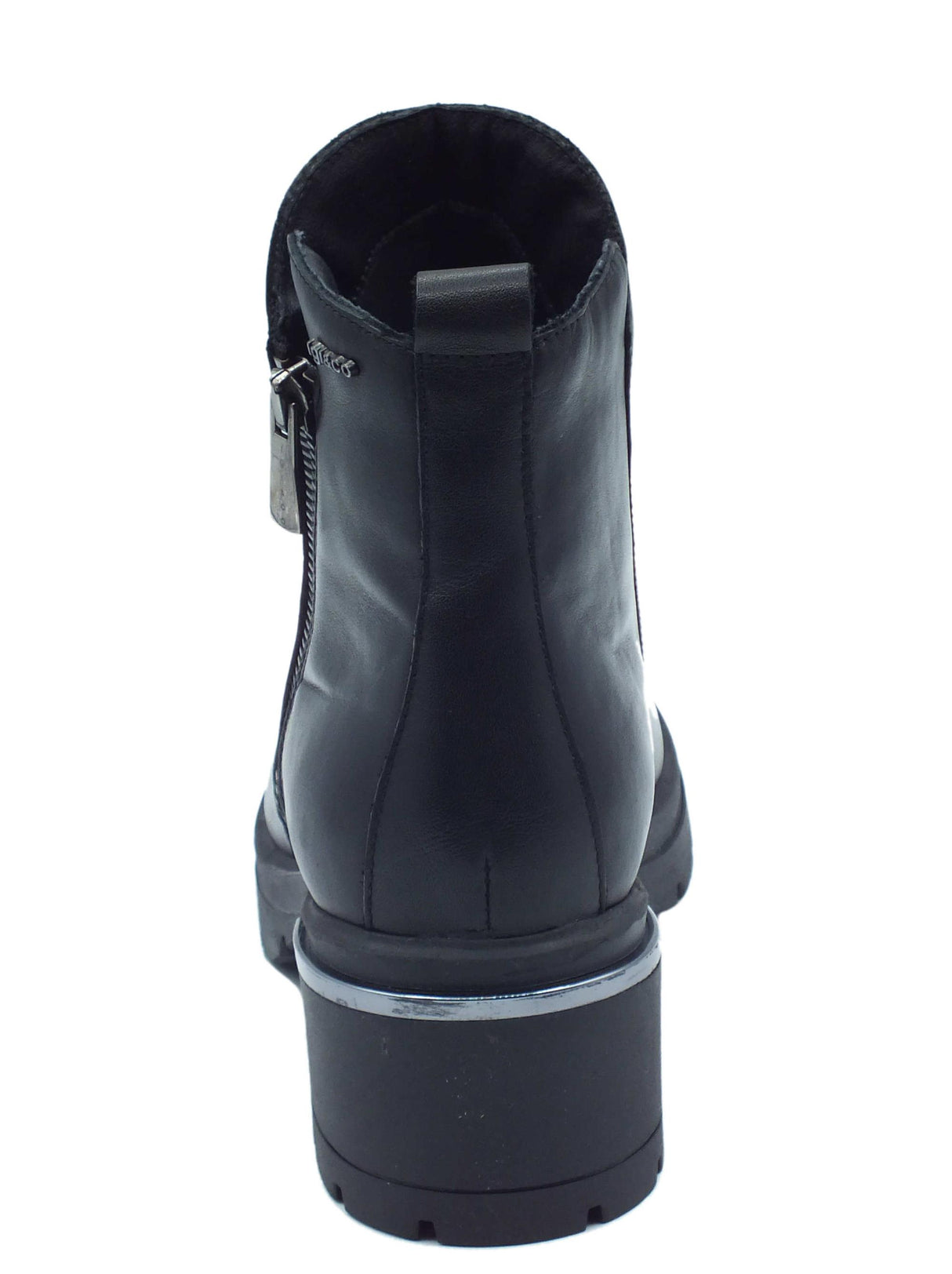 Igi&Co Igi&Co 4683400 Nappa Soft Nero Tronchetti con tacco medio per Donna in pelle con lampo Nero