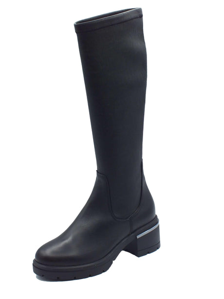 Igi&Co Igi&Co 4683600 Nappa Soft Nero Svitali con tacco per Donna in pelle con mezzalampo Nero