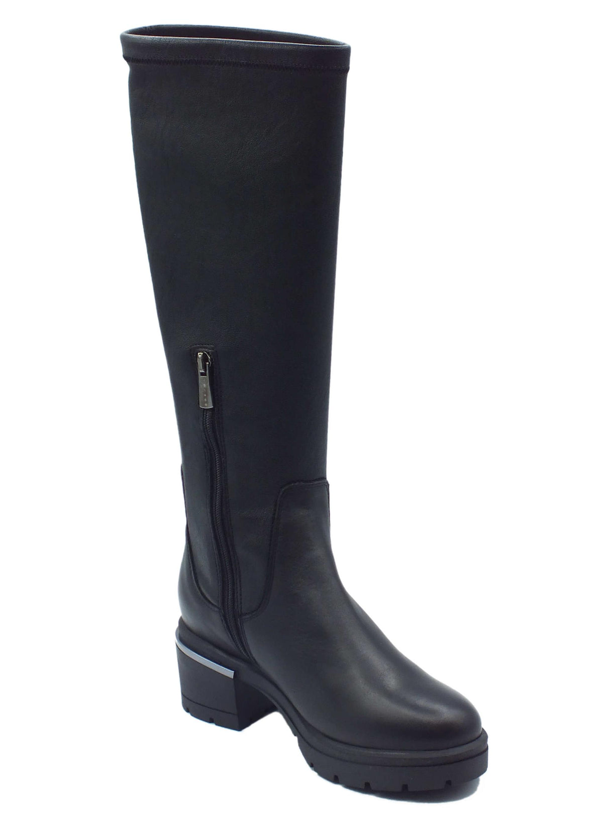 Igi&Co Igi&Co 4683600 Nappa Soft Nero Svitali con tacco per Donna in pelle con mezzalampo Nero