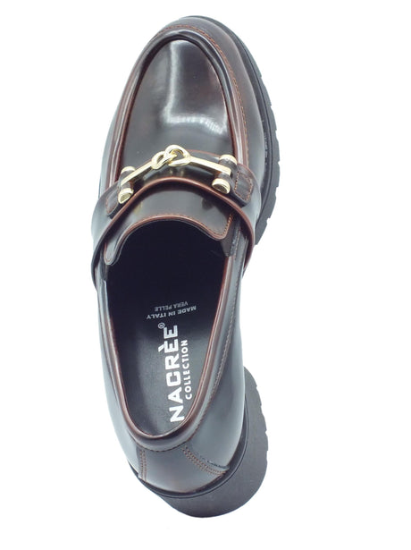 Nacrèe Nacrèe 224024 Pool Cuoio Mocassini eleganti per Donna modello classico tacco medio Cuoio