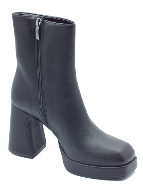 Nacrèe Nacrèe 5004M010 Clip Nero Tronchetti per Donna in ecopelle con tacco alto Nero