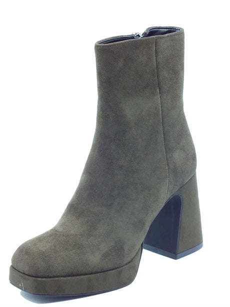 Nacrèe Nacrèe 5004M010 Alpac Verde Tronchetti per Donna in econabuk con tacco alto Verde