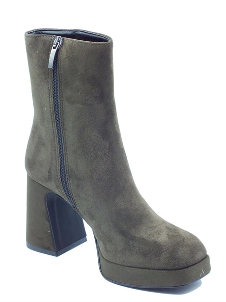 Nacrèe Nacrèe 5004M010 Alpac Verde Tronchetti per Donna in econabuk con tacco alto Verde