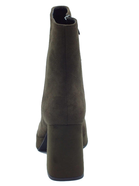 Nacrèe Nacrèe 5004M010 Alpac Verde Tronchetti per Donna in econabuk con tacco alto Verde