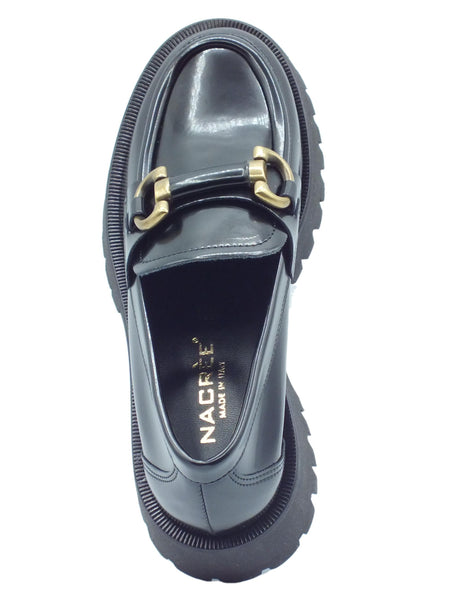 Nacrèe Nacrèe 631R049 Pool Nero Mocassini per Donna modello classico zeppa media Nero