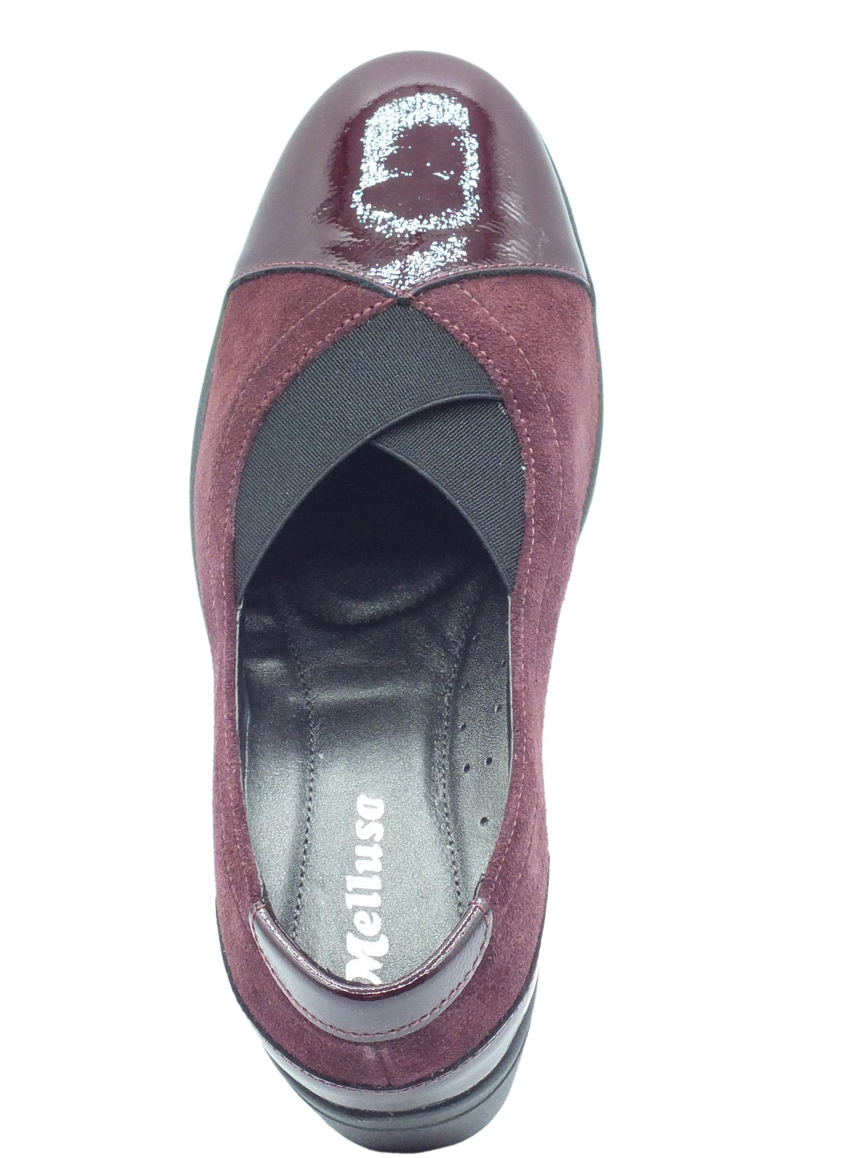 Melluso Melluso K91616D Bordò Mocassini comfort per Donna in nabuk con zeppa media Bordò