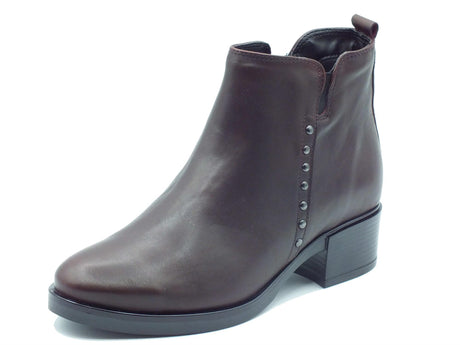 Melluso Melluso K91851D Bordò Tronchetti con tacco per Donna in pelle con lampo Bordò