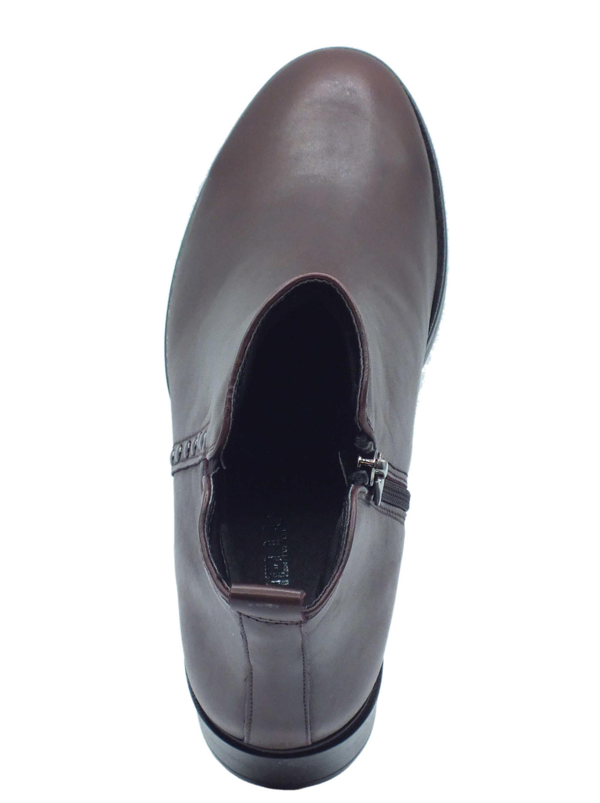 Melluso Melluso K91851D Bordò Tronchetti con tacco per Donna in pelle con lampo Bordò