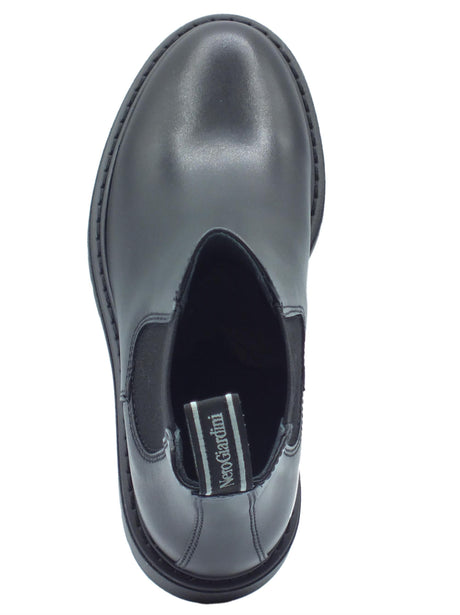 Nero Giardini NeroGiardini I205990 Guanto Nero Tronchetti Beatles con tacco basso per Donna in pelle Nero