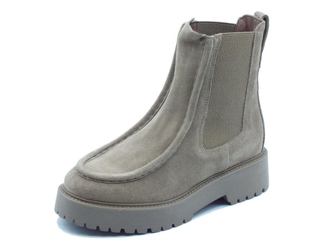 Nero Giardini NeroGiardini I308000D Velour Argilla Scarponcini modello Beatlesi zeppa Donna in pelle nabuk Velour Argilla