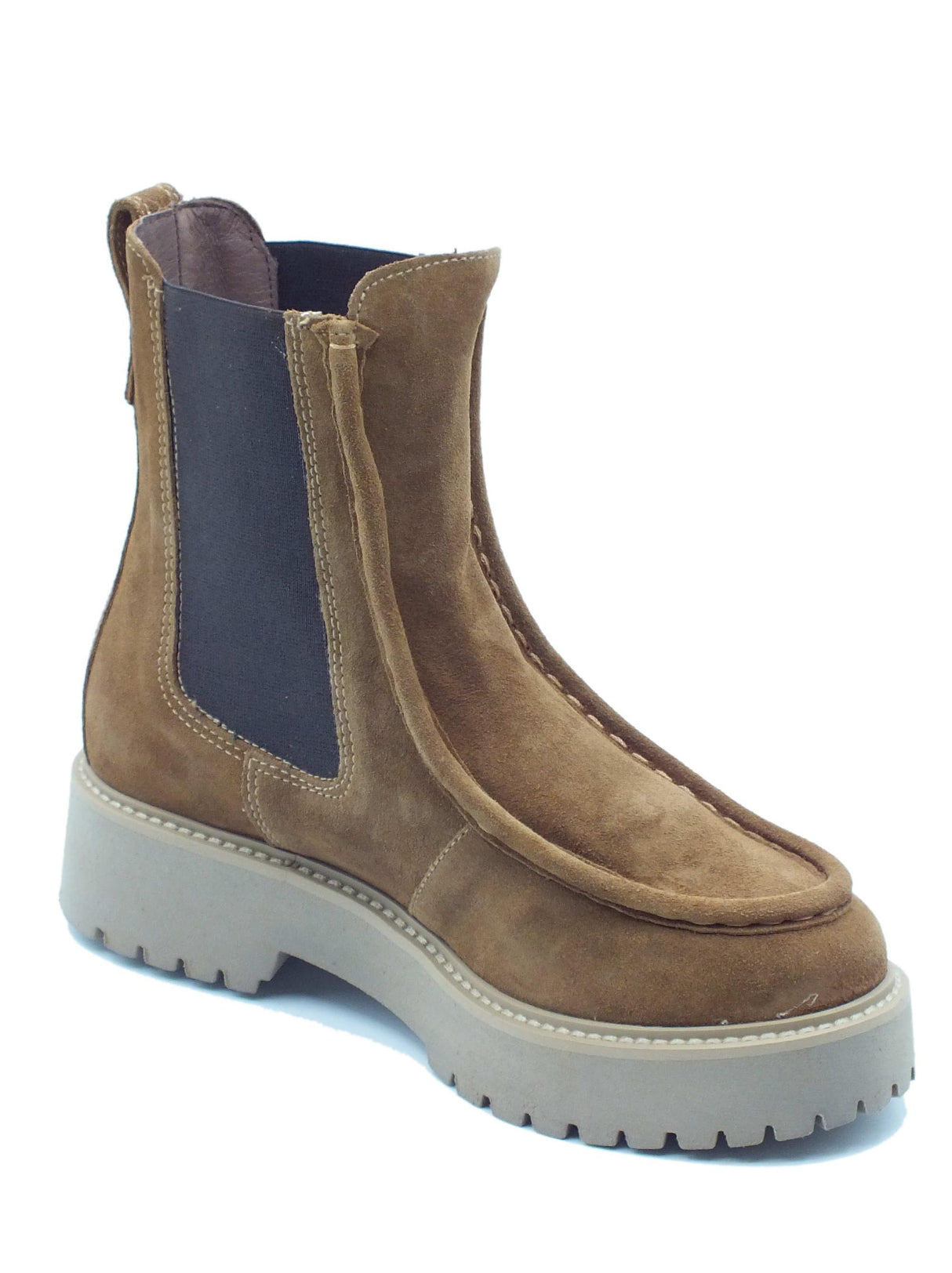 Nero Giardini NeroGiardini I308000D Velour Malto Scarponcini modello Beatlesi con zeppa per Donna in pelle nabuk Malto