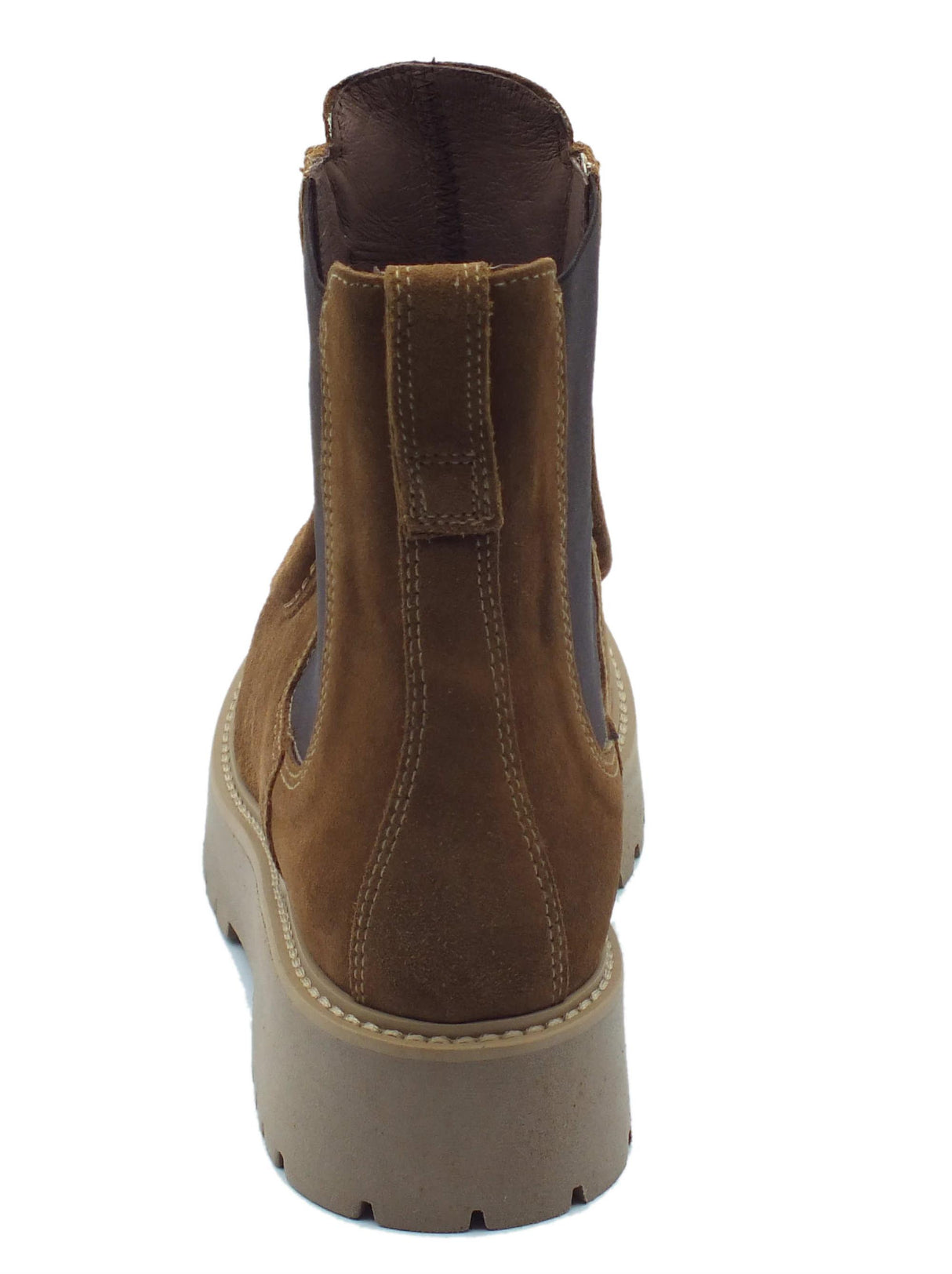 Nero Giardini NeroGiardini I308000D Velour Malto Scarponcini modello Beatlesi con zeppa per Donna in pelle nabuk Malto