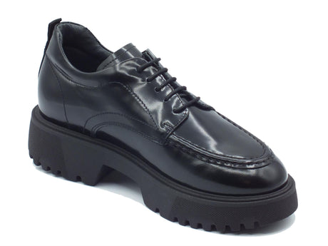 Nero Giardini NeroGiardini I308163D College Nero Scarpe per Donna in pelle abrasivata con tacco Nero