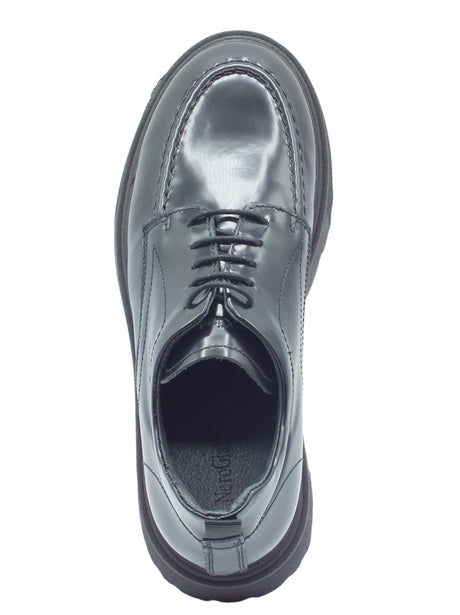 Nero Giardini NeroGiardini I308163D College Nero Scarpe per Donna in pelle abrasivata con tacco Nero