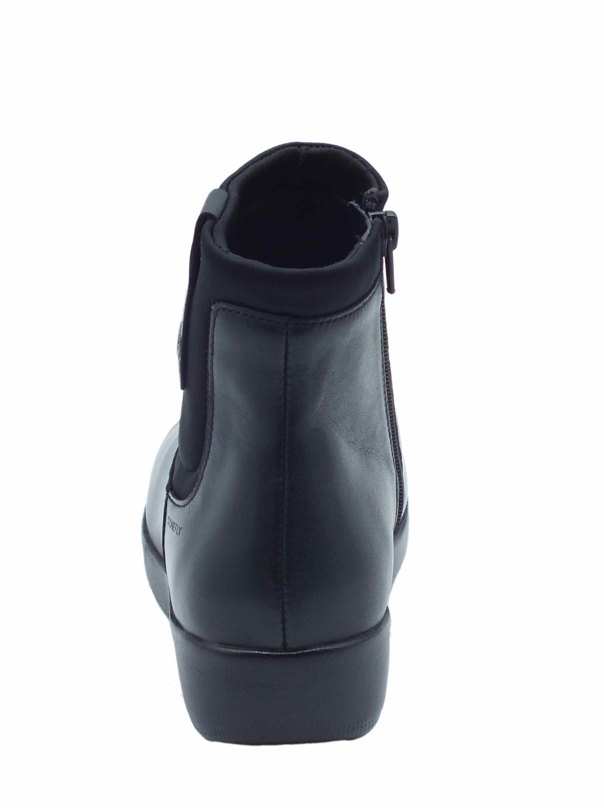 Stonefly Stonefly 218406 Paseo Nappa Black Tronchetti per Donna in pelle con zeppa media Black