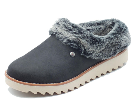 Skechers Skechers Bobs 113423 Winter Rock Charcoal Sabot Sportivi per Donna in ecopelle nero Charcoal