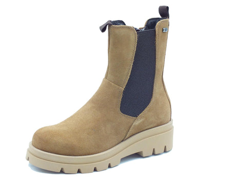 Valleverde Valleverde 49220 Camoscio Daino Scarponcini per Donna in nabuk con lampo ed elastico laterale Daino