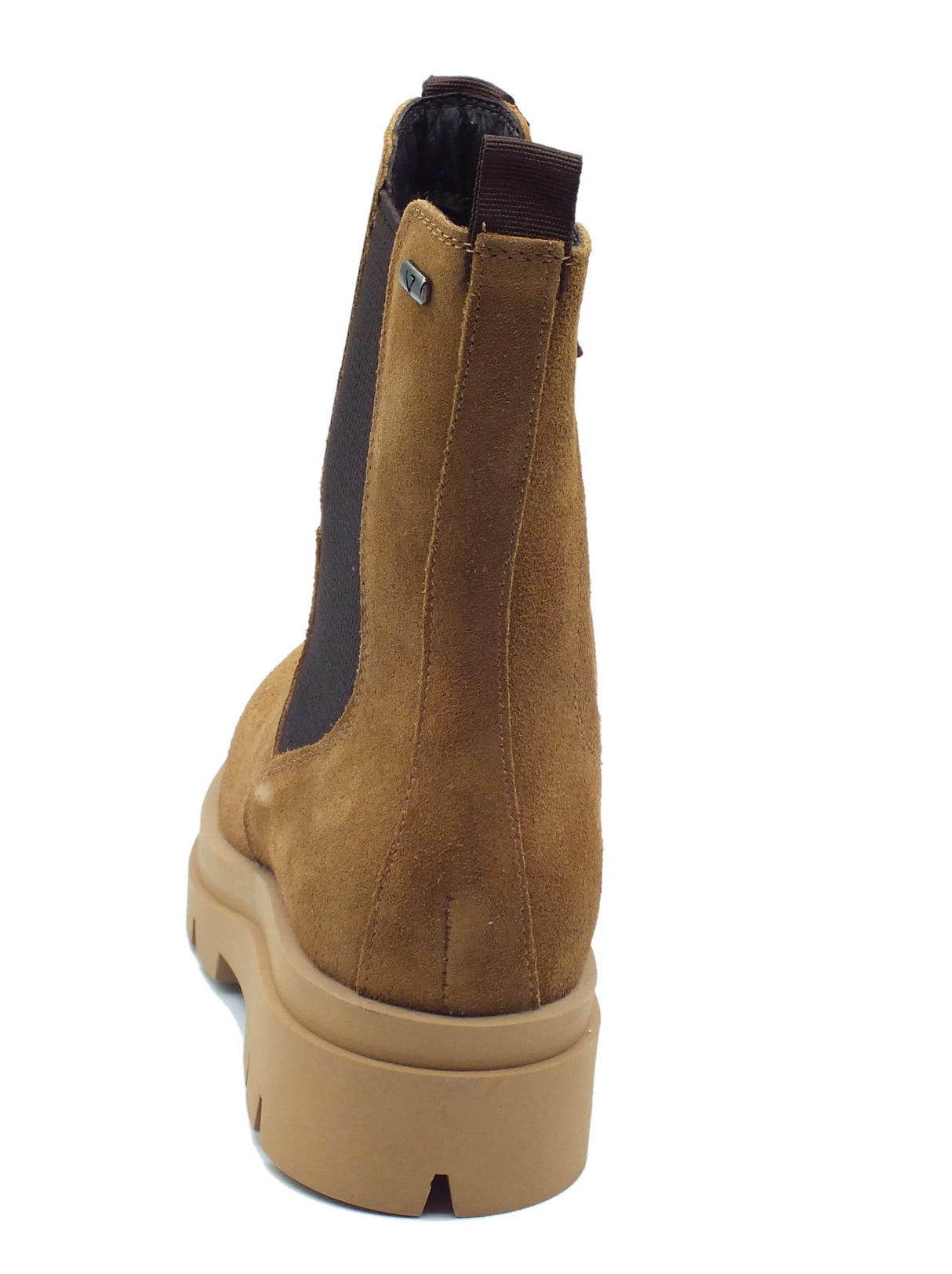 Valleverde Valleverde 49220 Camoscio Daino Scarponcini per Donna in nabuk con lampo ed elastico laterale Daino