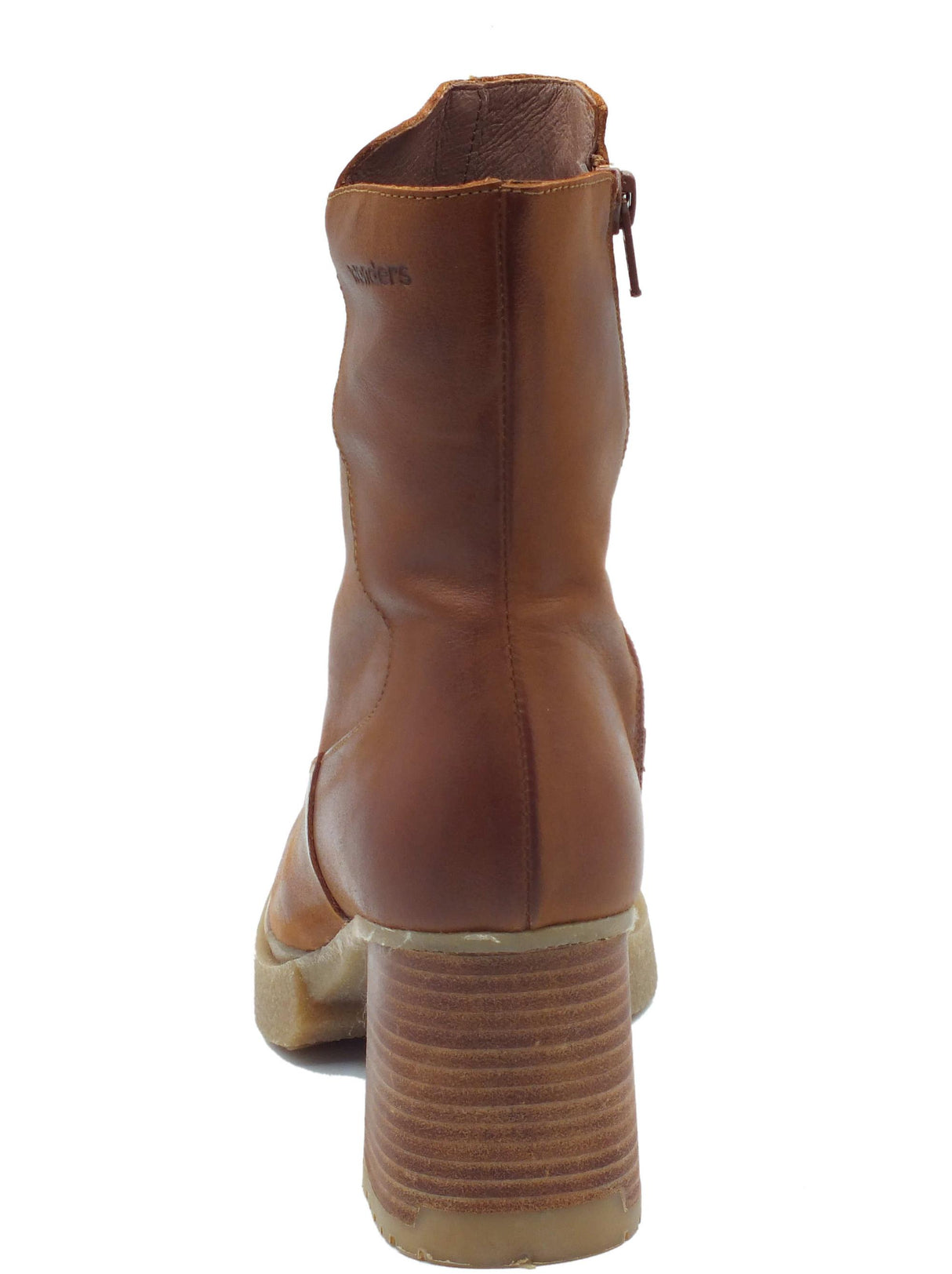 Wonders Wonders H-5210 Balm Verona Cuero Tronchetti con tacco per Donna in pelle cuoio con lampo Verona Cuero