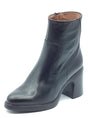Wonders Wonders H-5505 Min Bora Negro Tronchetti con tacco alto per Donna in pelle nero con lampo nero