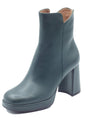 Wonders Wonders H-5923 Santo Bora Irati Tronchetti con tacco alto per Donna in pelle verde con lampo Irati