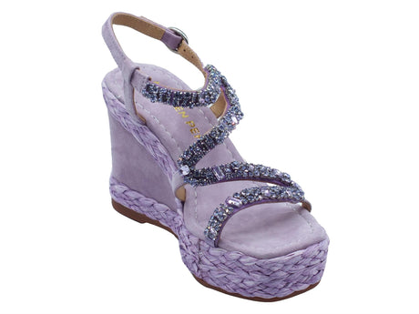 Alma en Pena Alma en Pena V240978 Suede Lilac Sandali eleganti per Donna lilla con brillanti lilla Lilac