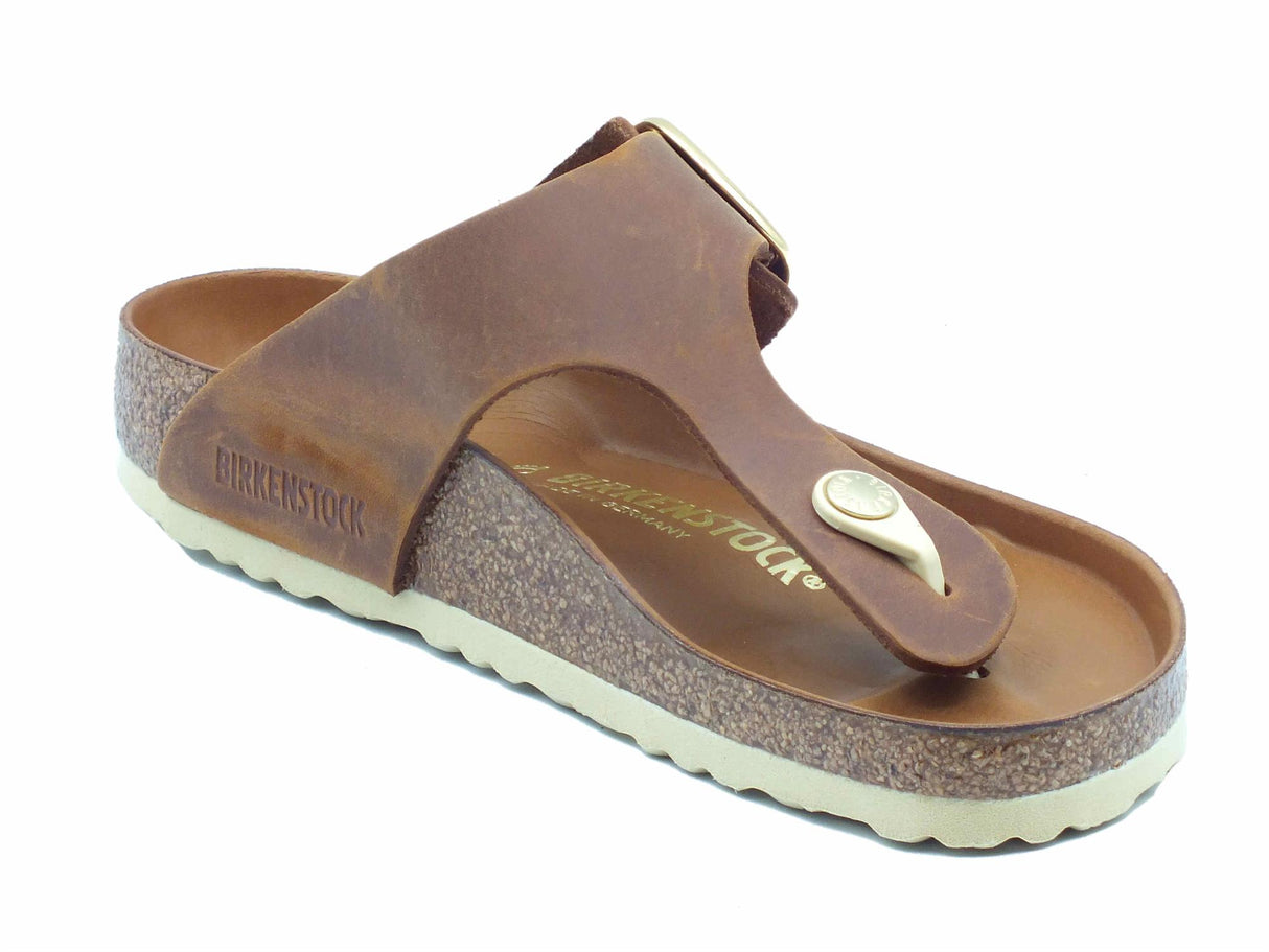Birkenstock Birkenstock 1018745 Gizeh Big Buckle Cognac Infradito per Donna con fibia Cognac