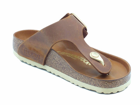 Birkenstock Birkenstock 1018745 Gizeh Big Buckle Cognac Infradito per Donna con fibia Cognac