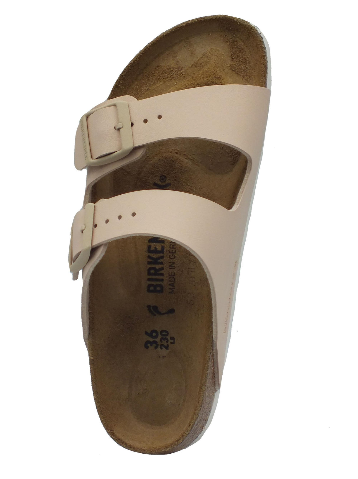Birkenstock Birkenstock 1027723 Arizona BS New Beige Sandalo con doppia fibia in ecopelle beige