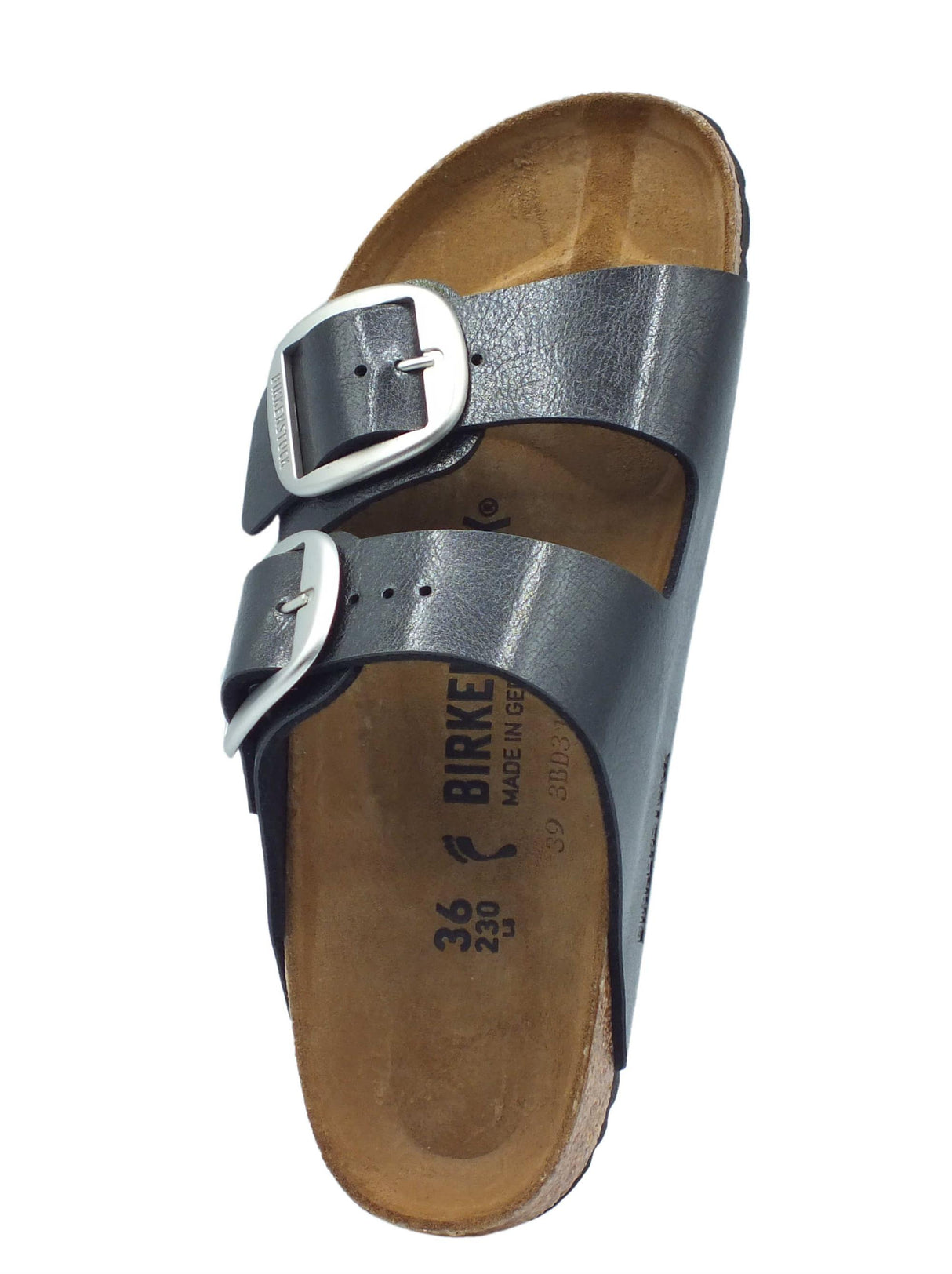 Birkenstock Birkenstock 1027413 Arizona Big Buckle Graceful Licorice Sandali per Donna in pelle nero