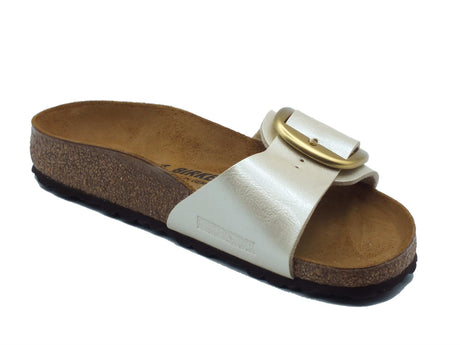 Birkenstock Birkenstock Ciabatte Donna 1015279 Madrid Big Buckle Graceful Pearl White sintetico bianco Pearl White
