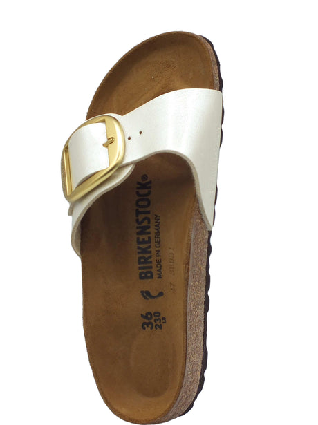 Birkenstock Birkenstock Ciabatte Donna 1015279 Madrid Big Buckle Graceful Pearl White sintetico bianco Pearl White