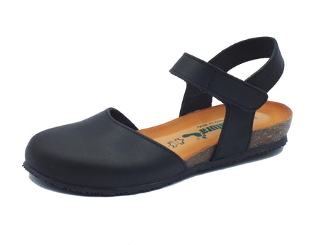 BioNatura BioNatura Sandali zeppa bassa Donna 68C2081 Toronto Nero pelle nero Nero