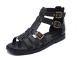 Carmela Carmela 161397 Z.Piel Negro Sandali per Donna in pelle marrone con fibiette e lampo Negro