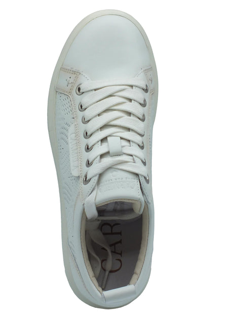 Carmela Carmela 161438 Z.Piel Bianco Sneakers per Donna in pelle laserata con zeppa Bianco