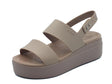 Crocs Crocs 206453 Brooklyn Low Wedge Latte Sandali con zeppa alta per Donna in gomma beige latte
