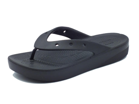 Crocs Crocs 207714 classic platform flip black Infradito con zeppa media per Donna in gomma nero Nero