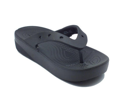 Crocs Crocs 207714 classic platform flip black Infradito con zeppa media per Donna in gomma nero Nero