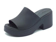 Crocs Crocs 209408 Brooklyn Slide Heel Black Sandali con tacco alto per Donna in gomma Black